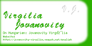 virgilia jovanovity business card